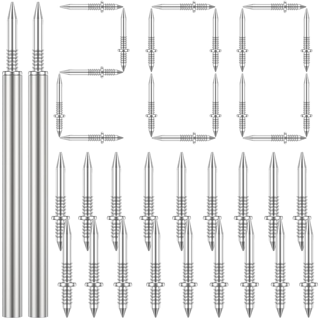 Serplex® 200Pcs Traceless Nails for Wooden Border Invisible Double-Headed Nails Threaded Screw Nails for Wooden Border Installation Home Improvement Serplex® 200Pcs Traceless Nails for Wooden Border Invisible Double-Headed Nails Threaded Screw Nails for Wooden Border Installation Home Improvement